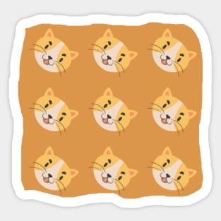 Cute cat pattern Sticker